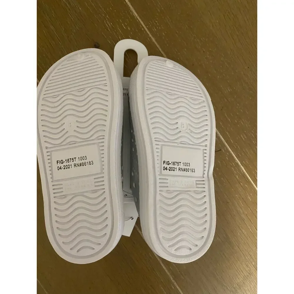 NWT Capelli New York, silver slip on water shoes girls size 8.